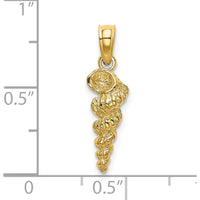 14K Yellow Gold 3D Mini Common Wentletrap Shell Charm by Oro Pregiato