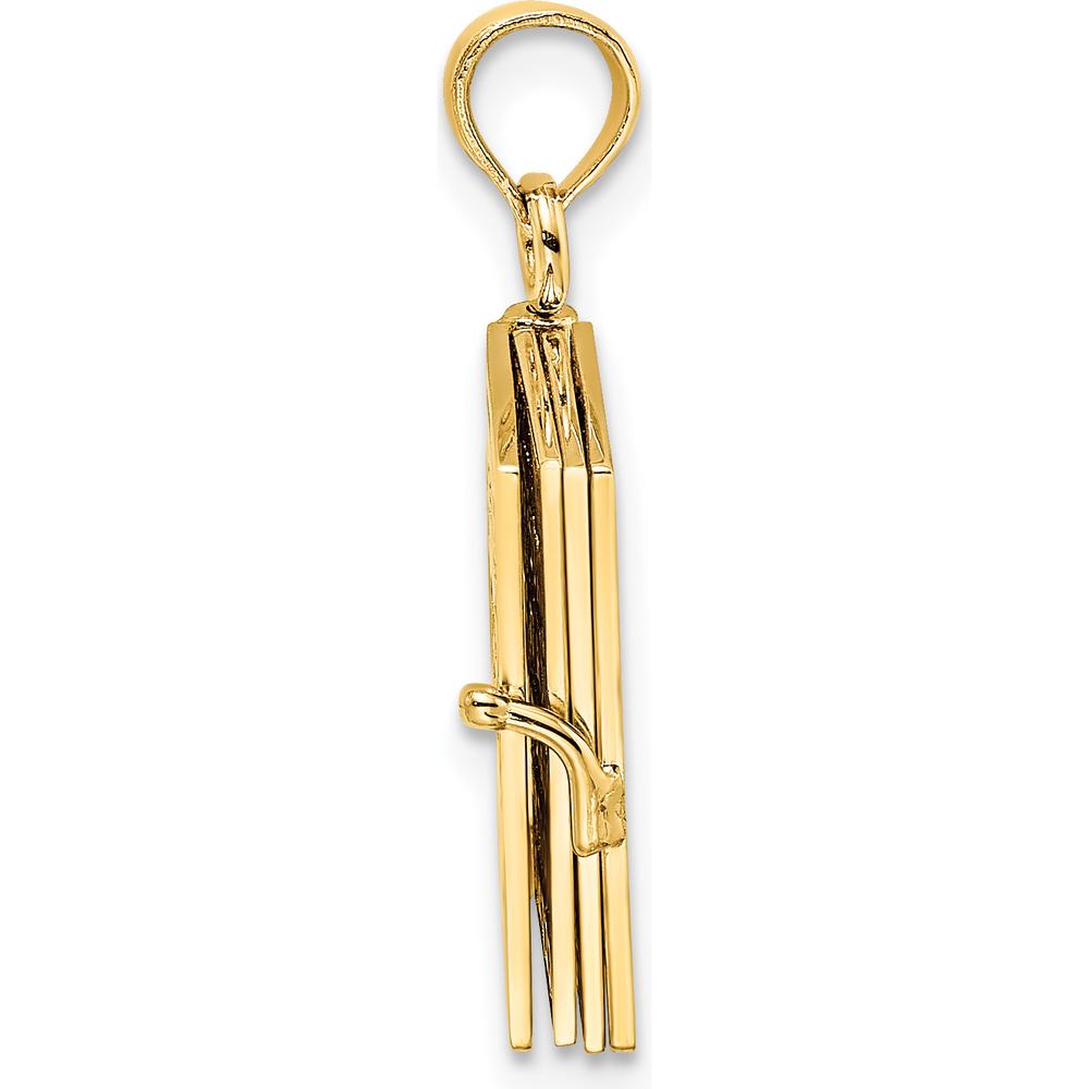 14K Yellow Gold 3D Movable Pages Hebrew The Ten Commandments Pendant by Oro Pregiato
