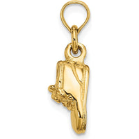14K Yellow Gold 3D Moveable Baby Booties Charm by Oro Pregiato