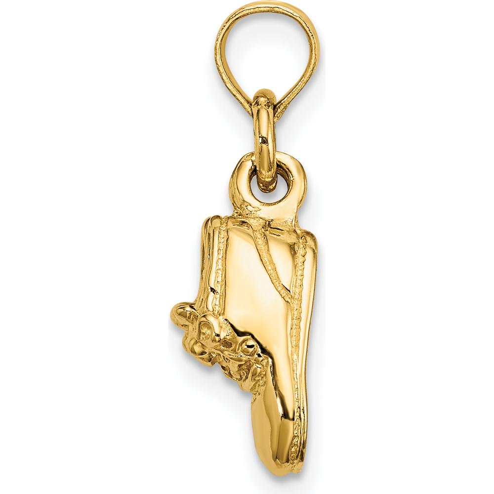 14K Yellow Gold 3D Moveable Baby Booties Charm by Oro Pregiato