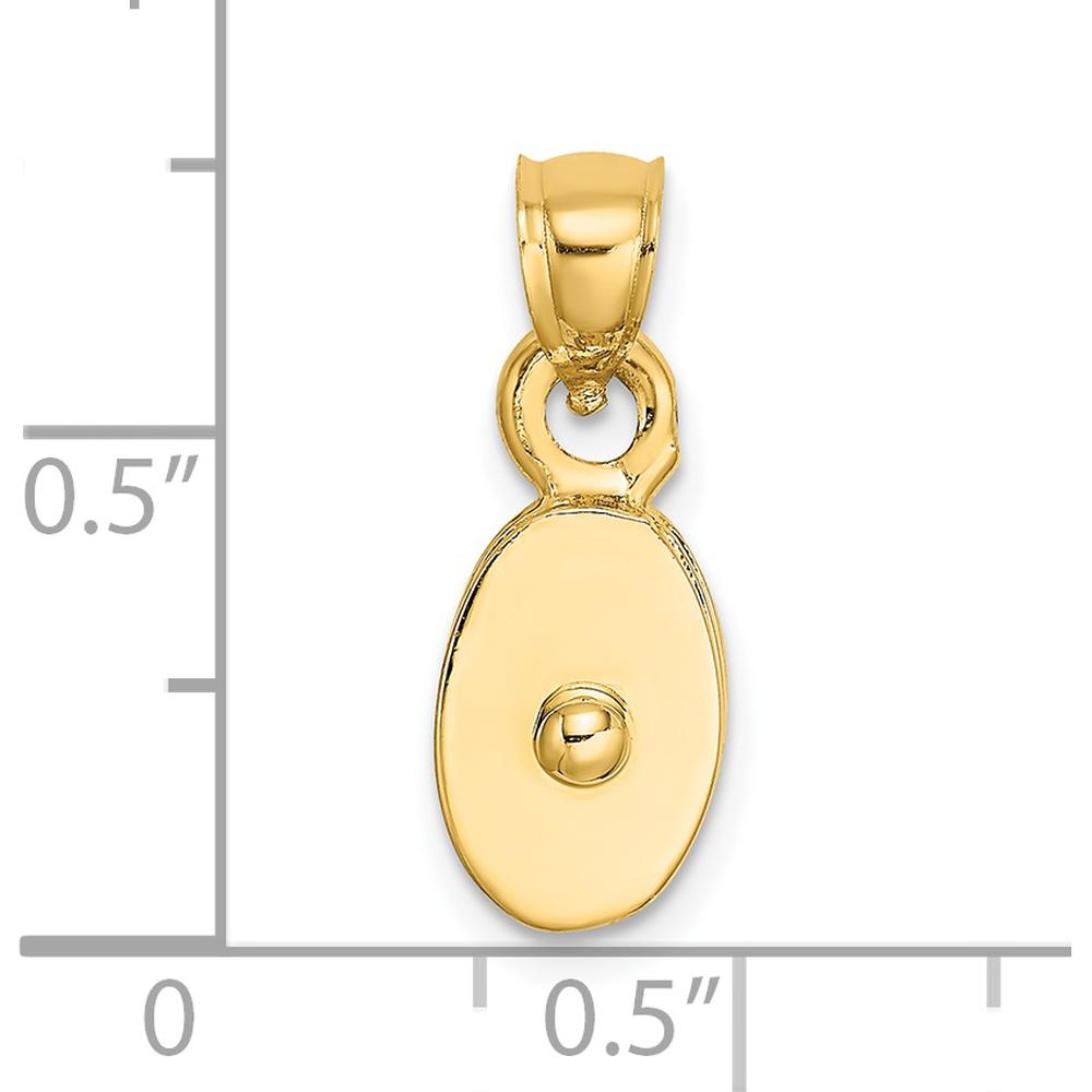 14K Yellow Gold 3D Moveable Pulley Charm - Polished Finish by Oro Pregiato
