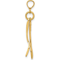 14K Yellow Gold 3D Moveable Spoon and Spatula Charm by Oro Pregiato