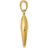 14K Yellow Gold 3D Moveable Stone Crab Claw Pendant by Oro Pregiato