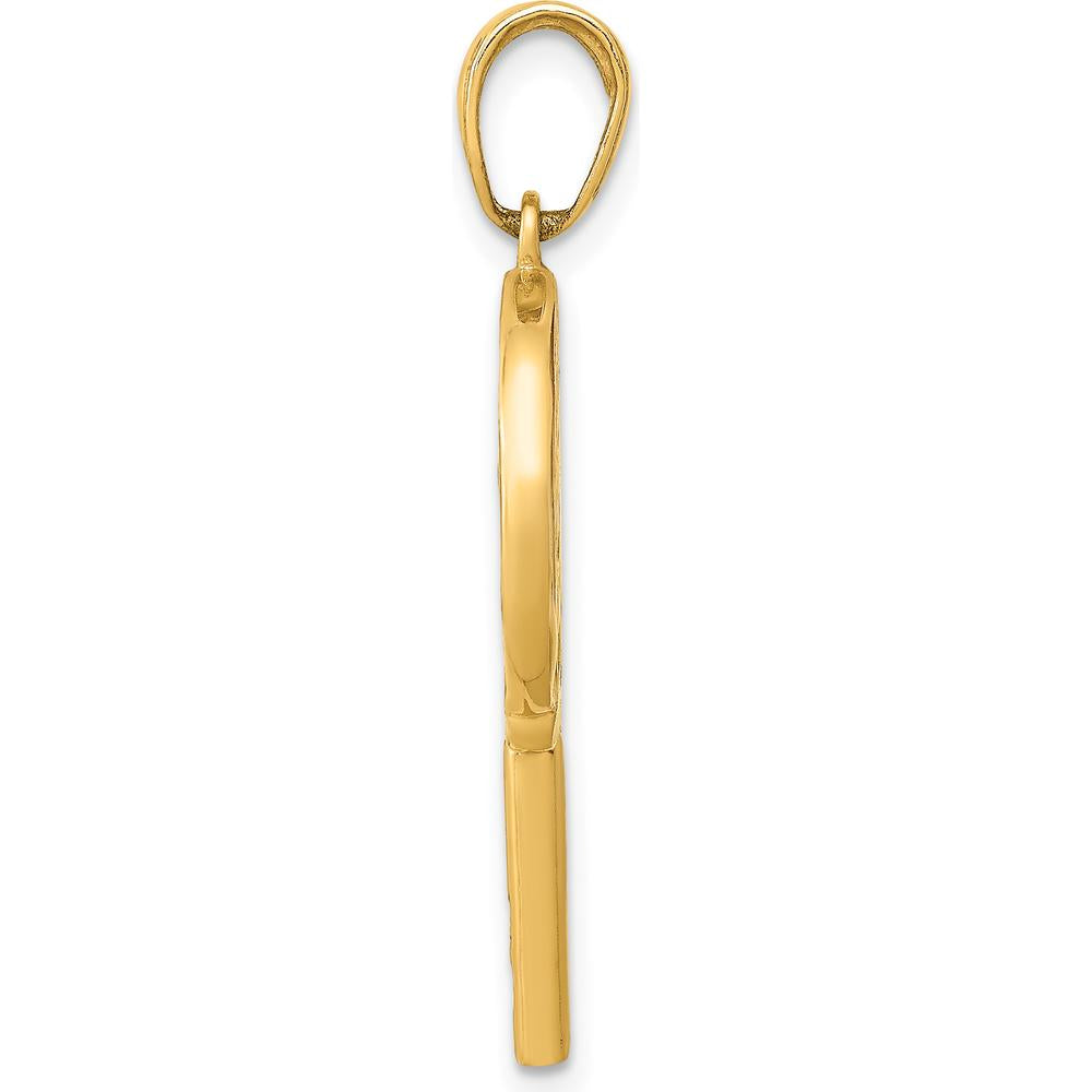 14K Yellow Gold 3D Multi-color Enamel Lollipop Pendant - Bold and Whimsical Design by Oro Pregiato