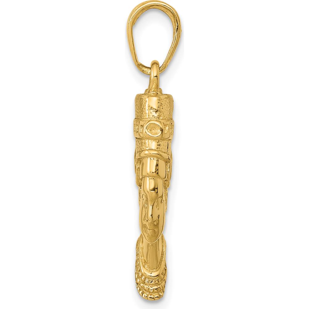 14K Yellow Gold 3D Nefertiti Queen Pendant - 28mm by Oro Pregiato