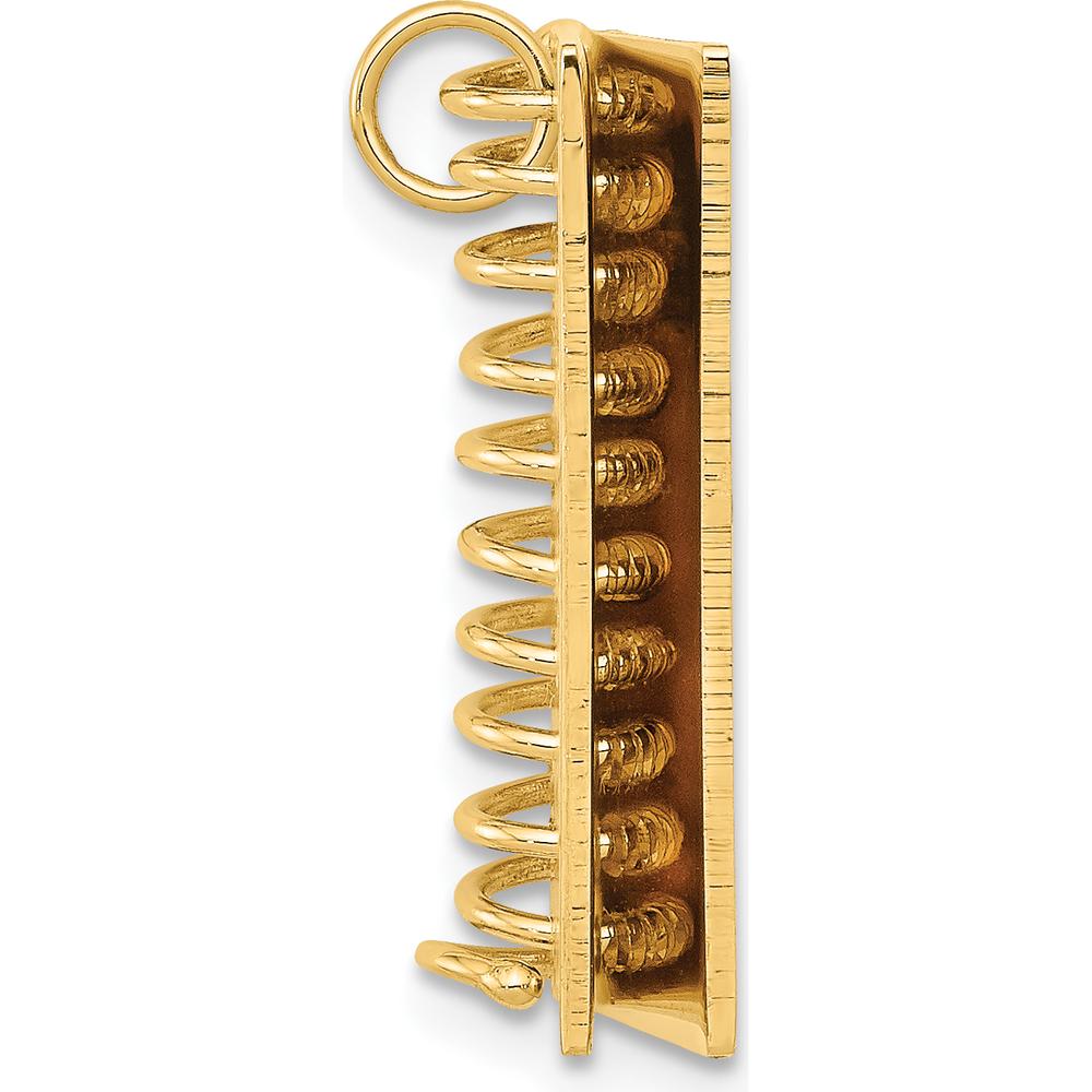 14K Yellow Gold 3D Passport Opens Charm - Travel Themed Pendant