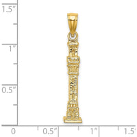 14K Yellow Gold 3D Pilgrim Memorial Monument Charm - Casted Design by Oro Pregiato