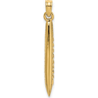 14K Yellow Gold 3D Polished Cruise Ship Charm - Nautical Inspired Pendant by Oro Pregiato