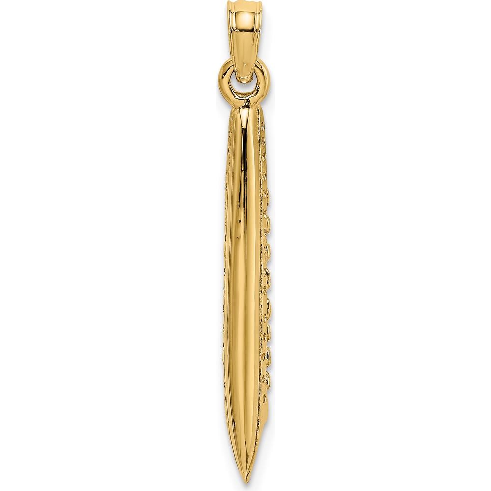 14K Yellow Gold 3D Polished Cruise Ship Charm - Nautical Inspired Pendant by Oro Pregiato