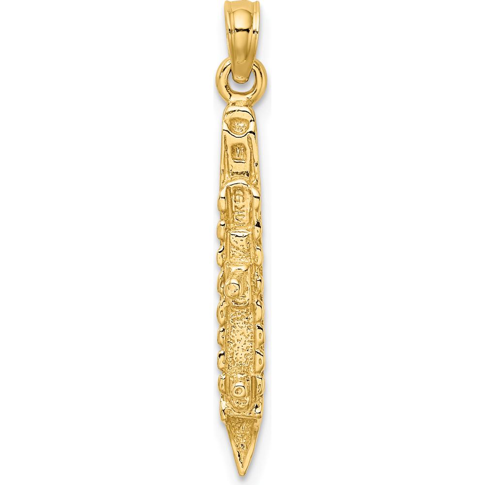 14K Yellow Gold 3D Polished Cruise Ship Charm - Nautical Inspired Pendant by Oro Pregiato