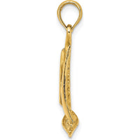 14K Yellow Gold 3D Polished Sailboat Charm - Nautical Adventure Jewelry by Oro Pregiato