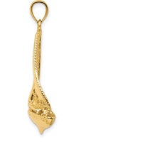 14K Yellow Gold 3D Polished Sailboat Pendant with Nautical Motif by Oro Pregiato