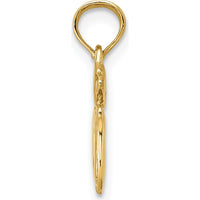 14K Yellow Gold 3D Polished Two Kittens Charm Pendant by Oro Pregiato
