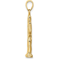 14K Yellow Gold 3D Saguaro Cactus Pendant Charm by Oro Pregiato