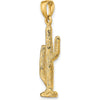 14K Yellow Gold 3D Saguaro Cactus Pendant Charm by Oro Pregiato