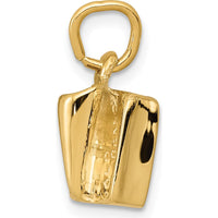 14K Yellow Gold 3D Sardine Can Charm with Moveable Bail