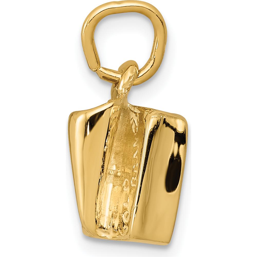 14K Yellow Gold 3D Sardine Can Charm with Moveable Bail