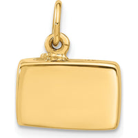 14K Yellow Gold 3D Sardine Can Charm with Moveable Bail
