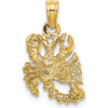 14K Yellow Gold 3D Scorpio Zodiac Charm Pendant - Polished Finish by Oro Pregiato