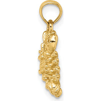 14K Yellow Gold 3D Scorpio Zodiac Charm Pendant - Polished Finish by Oro Pregiato