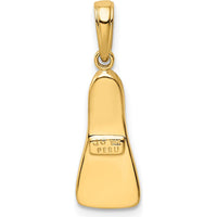 14K Yellow Gold 3D Scuba Flipper Pendant by Oro Pregiato