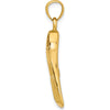 14K Yellow Gold 3D Scuba Flipper Pendant with Polished Finish by Oro Pregiato