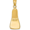 14K Yellow Gold 3D Scuba Flipper Pendant with Polished Finish by Oro Pregiato