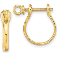 14K Yellow Gold 3D Shackle Link Drop Earrings - Polished Finish by 0