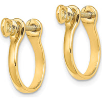 14K Yellow Gold 3D Shackle Link Drop Earrings - Polished Finish by 0