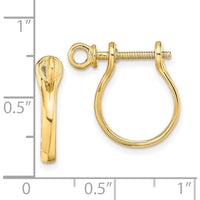 14K Yellow Gold 3D Shackle Link Drop Earrings - Polished Finish by 0