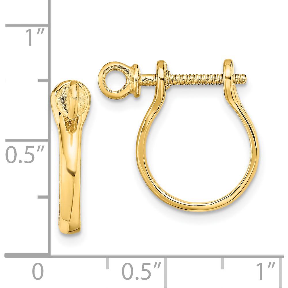 14K Yellow Gold 3D Shackle Link Drop Earrings - Polished Finish by 0