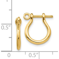 14K Yellow Gold 3D Shackle Link Drop Earrings - Polished Finish by 0