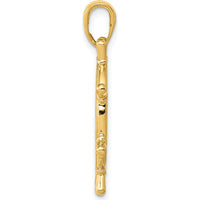 14K Yellow Gold 3D Ship’s Wheel Pendant - Solid Gold Nautical Charm by Oro Pregiato