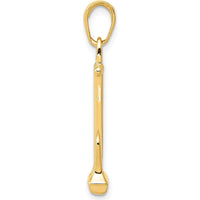 14K Yellow Gold 3D T-Bar Anchor Pendant - Masculine Nautical Design in Solid Casted Gold by Oro Pregiato
