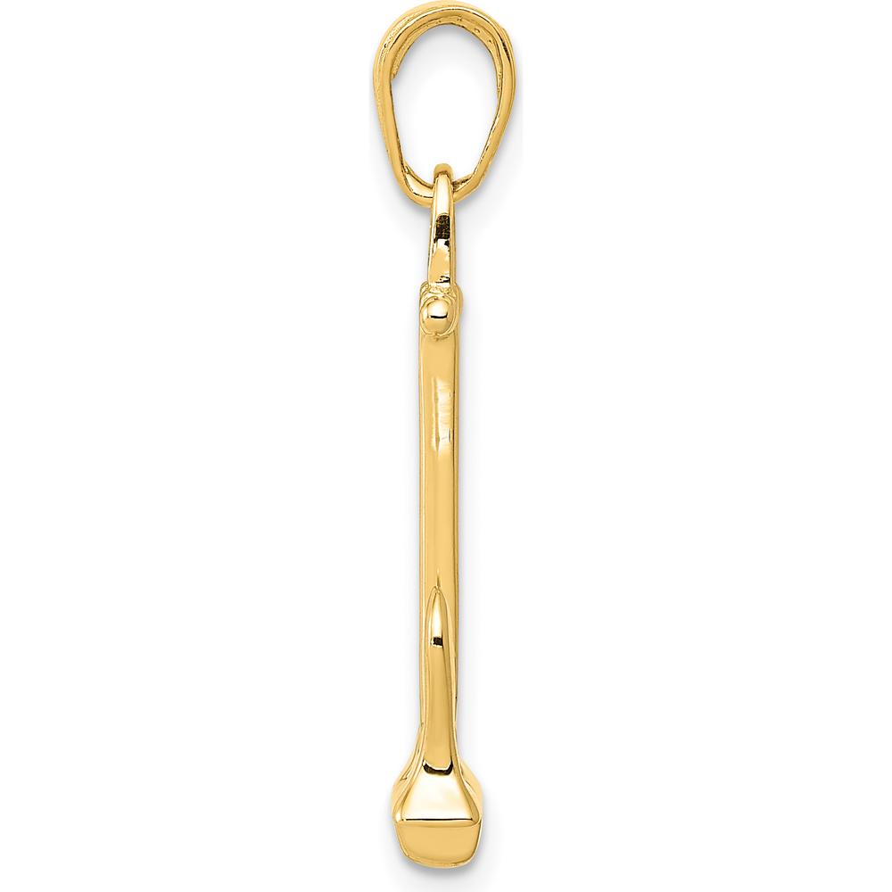 14K Yellow Gold 3D T-Bar Anchor Pendant - Masculine Nautical Design in Solid Casted Gold by Oro Pregiato