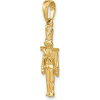 14K Yellow Gold 3D Toy Soldier Pendant - Playful Solid Gold Charm by Oro Pregiato