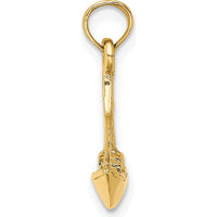 14K Yellow Gold 3D Tug Boat Charm - Nautical Inspired Pendant by Oro Pregiato