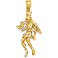 14K Yellow Gold 3D Virgo Zodiac Charm Pendant - 23.9mm Length by Oro Pregiato