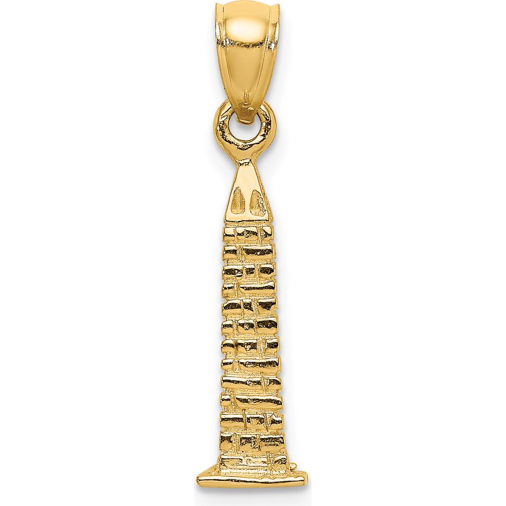 14K Yellow Gold 3D Washington Monument Charm - 18.8mm by Oro Pregiato