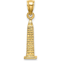 14K Yellow Gold 3D Washington Monument Charm - 18.8mm by Oro Pregiato