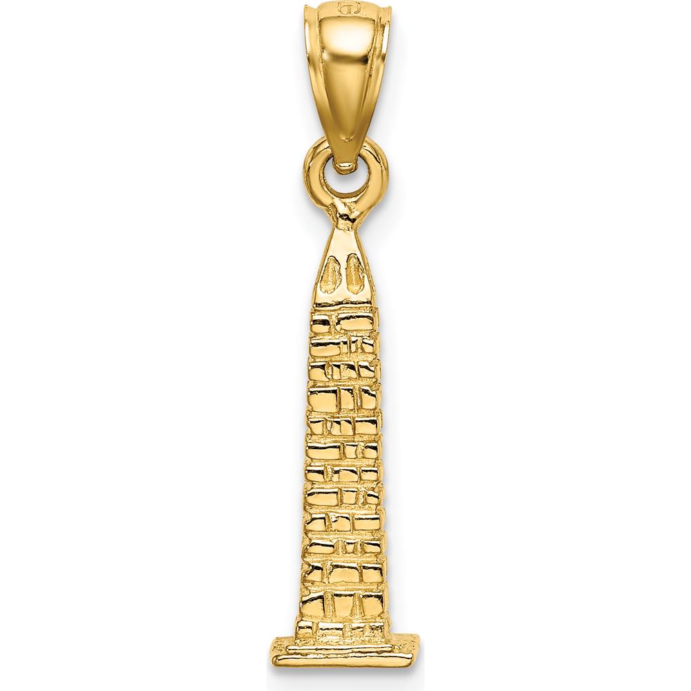 14K Yellow Gold 3D Washington Monument Charm - 18.8mm by Oro Pregiato