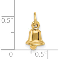 14K Yellow Gold 3D Wedding Bell Charm Pendant