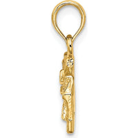 14K Yellow Gold 3D Williamsburg VA Charm - Detailed Architectural Design by Oro Pregiato