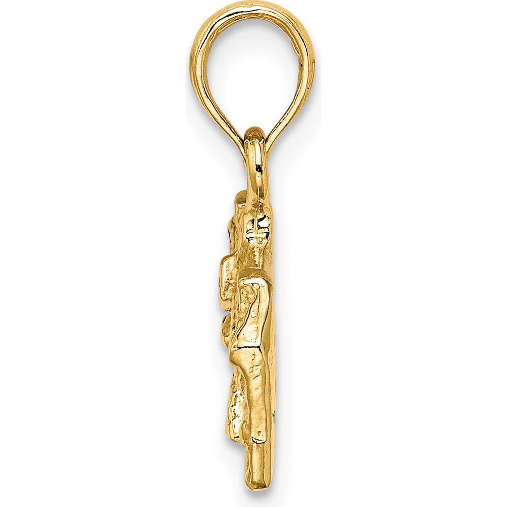 14K Yellow Gold 3D Williamsburg VA Charm - Detailed Architectural Design by Oro Pregiato