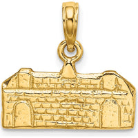 14K Yellow Gold 3D Williamsburg VA Charm - Detailed Architectural Design by Oro Pregiato