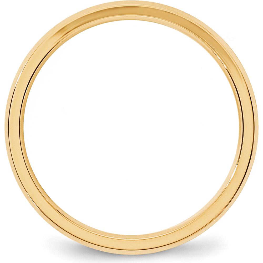 14K Yellow Gold 3mm Beveled Edge Comfort Fit Wedding Band - Size 10 by Luciano & Cie