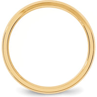 14K Yellow Gold 3mm Beveled Edge Comfort Fit Wedding Band Size 8 by Luciano & Cie