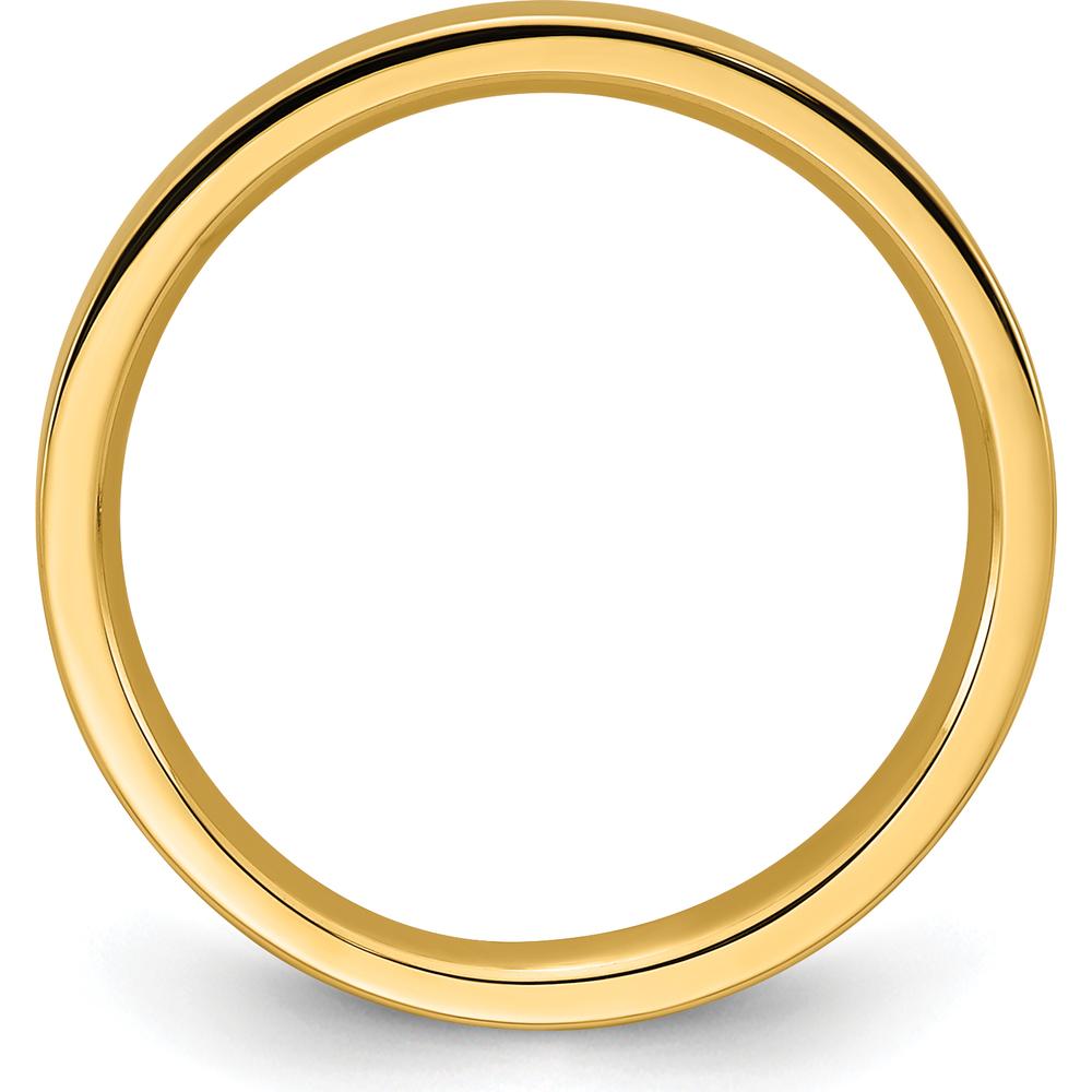 14K Yellow Gold 3mm Comfort Fit Flat Wedding Band Size 7 by Luciano & Cie