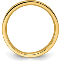 14K Yellow Gold 3mm Comfort Fit Flat Wedding Band Size 8 - Polished Finish by Luciano & Cie