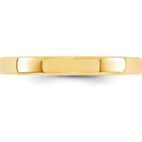 14K Yellow Gold 3mm Comfort Fit Flat Wedding Band Size 8 - Polished Finish by Luciano & Cie